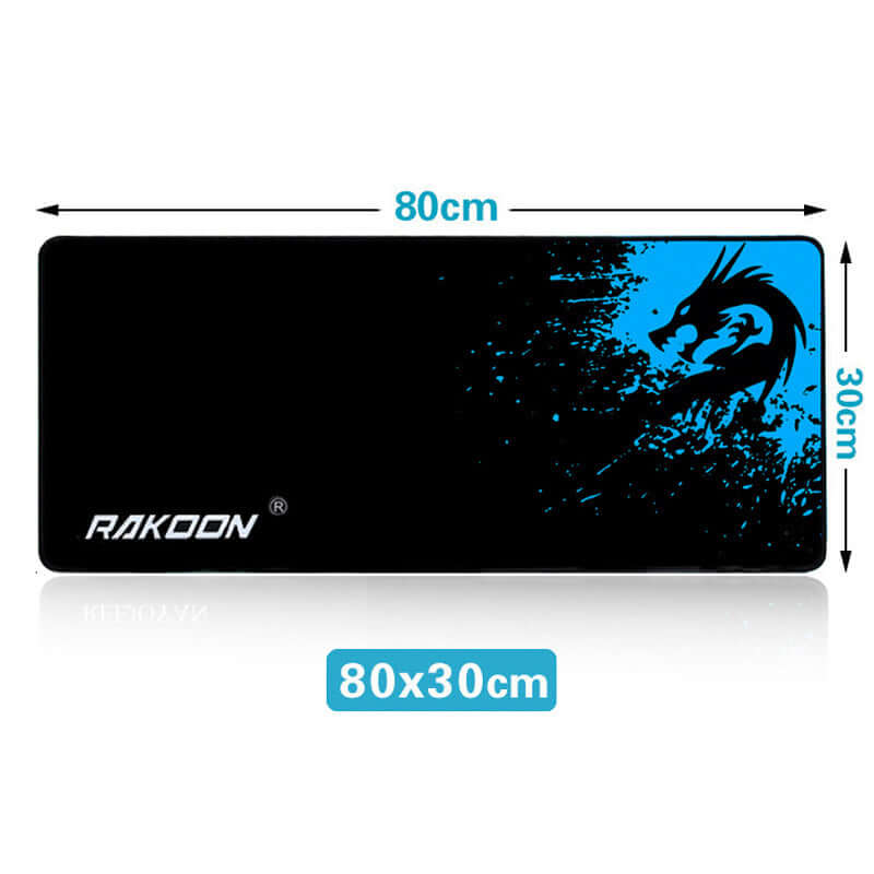 RAKOON mouse pad 80x30cm with smooth surface and non-slip design for precise mouse movement.