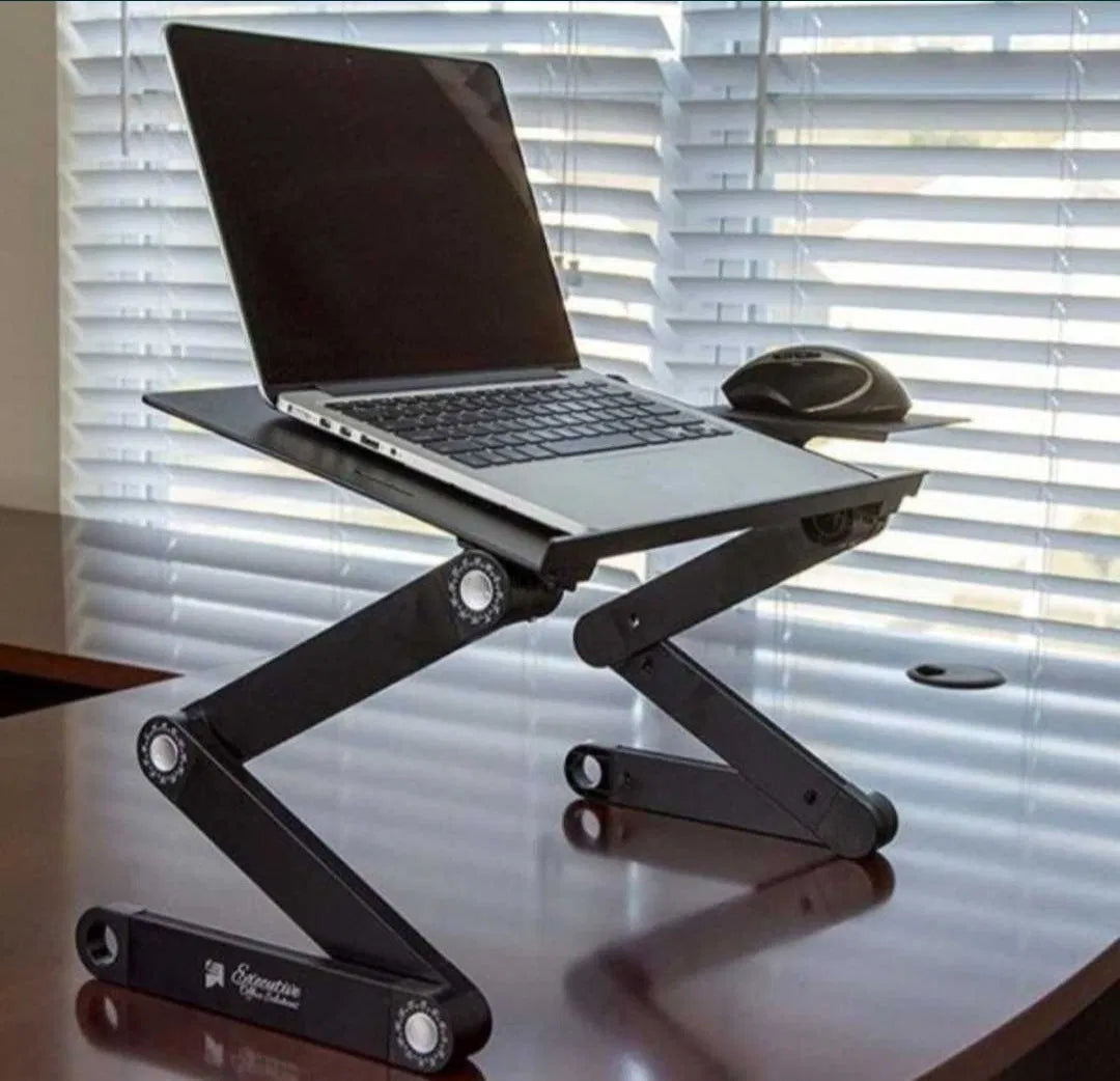 Laptop Table Stand With Adjustable Folding Ergonomic Design Stand Notebook Desk For Ultrabook Netbook Or Tablet With Mouse Pad